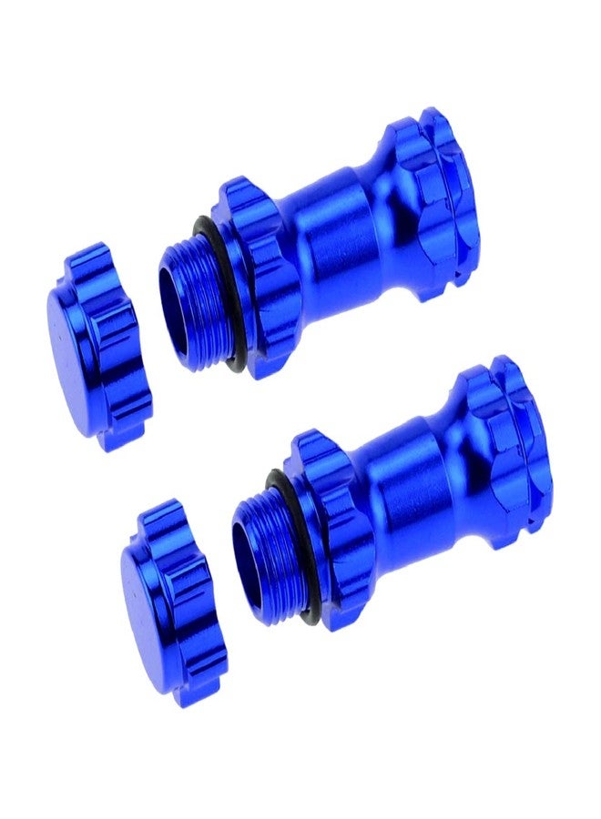 Treehobby 4PCS 17mm Aluminum Wheel Hex Hub 30mm Extension Adapter Capped Longer Combiner Coupler with Anti-Dust Cover for 1:8 RC Model Car Truck,Blue - Image 3